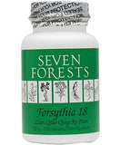 Seven Forests Forsythia 18-100 tablettes dans la bouteille, usage quotidien pratique.