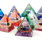 SEVNPRIME pyramide d'orgonite bleu – décoration douce pour salon et chambre