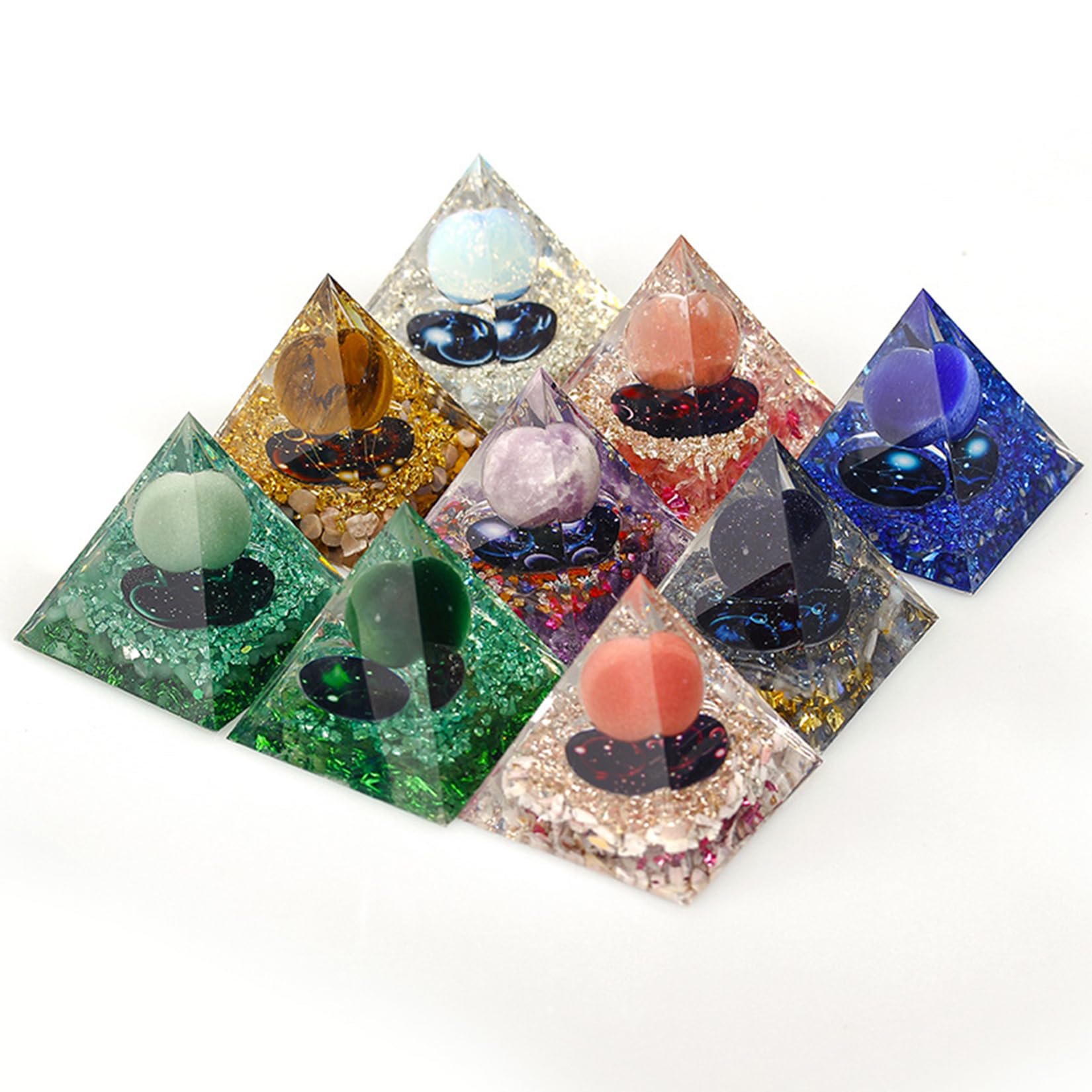 SEVNPRIME cadeau pyramide d'orgonite – parfait pour anniversaire et fêtes