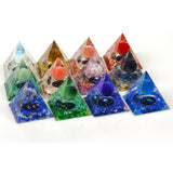 SEVNPRIME pyramide d'orgonite bleu – pratique pour yoga et méditation