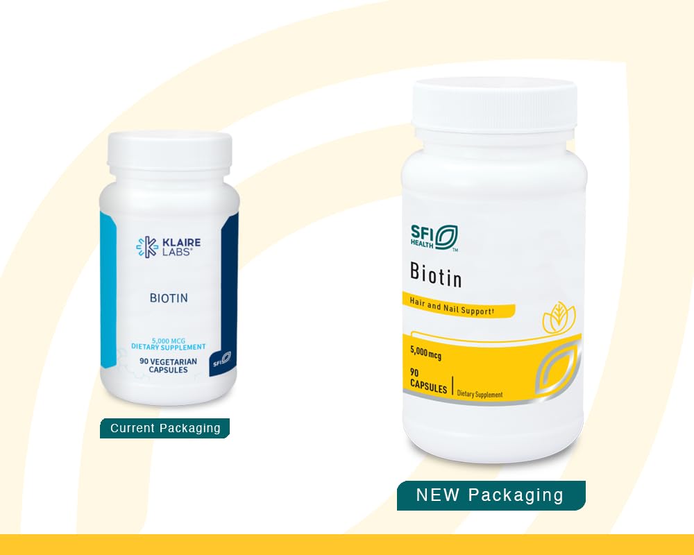 Biotine 5000 mcg SFI Health – gelules petites et faciles à avaler.