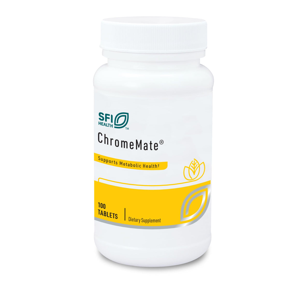 ChromeMate SFI Health tablettes 200 mcg, forme biodisponible du chrome.