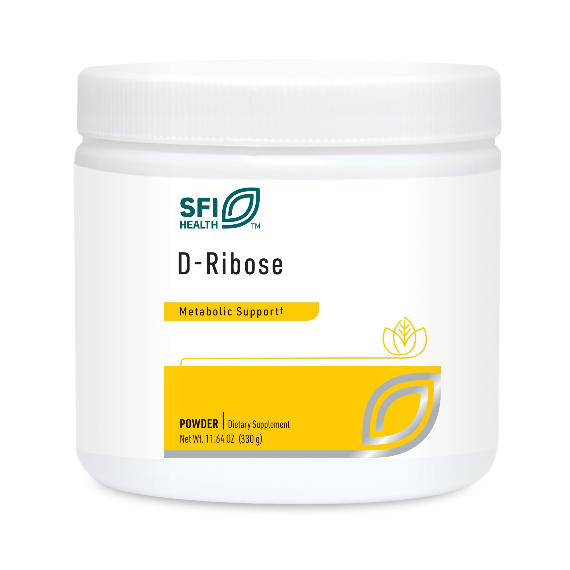 Flacon de D-Ribose de SFI Health - présentation claire et pure