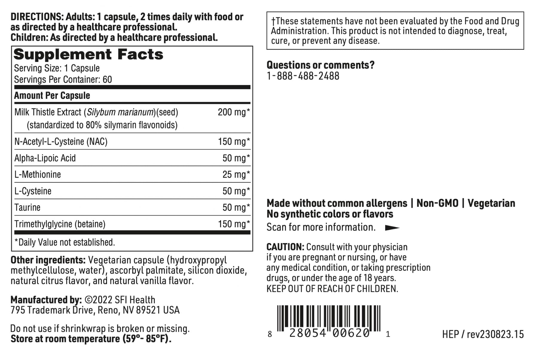 SFI Health Hepatothera – acetylcysteine soutient les défenses antioxydantes