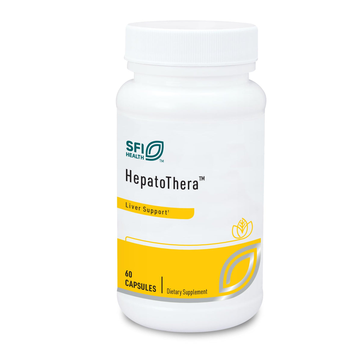 SFI Health Hepatothera – bouteille montrant les capsules et le format pratique pour le quotidien