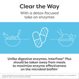Interfase Plus : équilibre du microbiote intestinal grâce à des enzymes spécifiques.