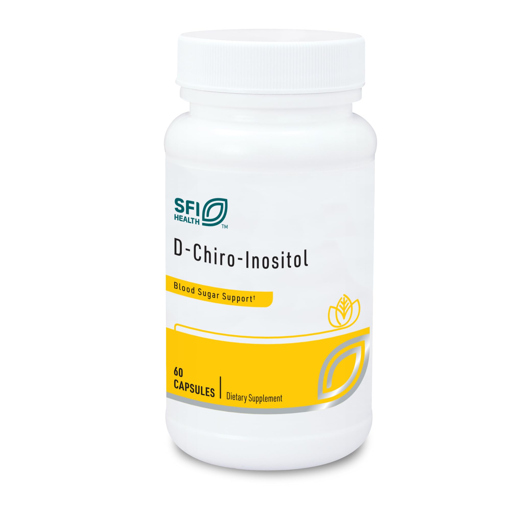 SFI Health Klaire Labs D-Chiro-Inositol, bouteille 150 mg, soutien potentiel du métabolisme lipidique.