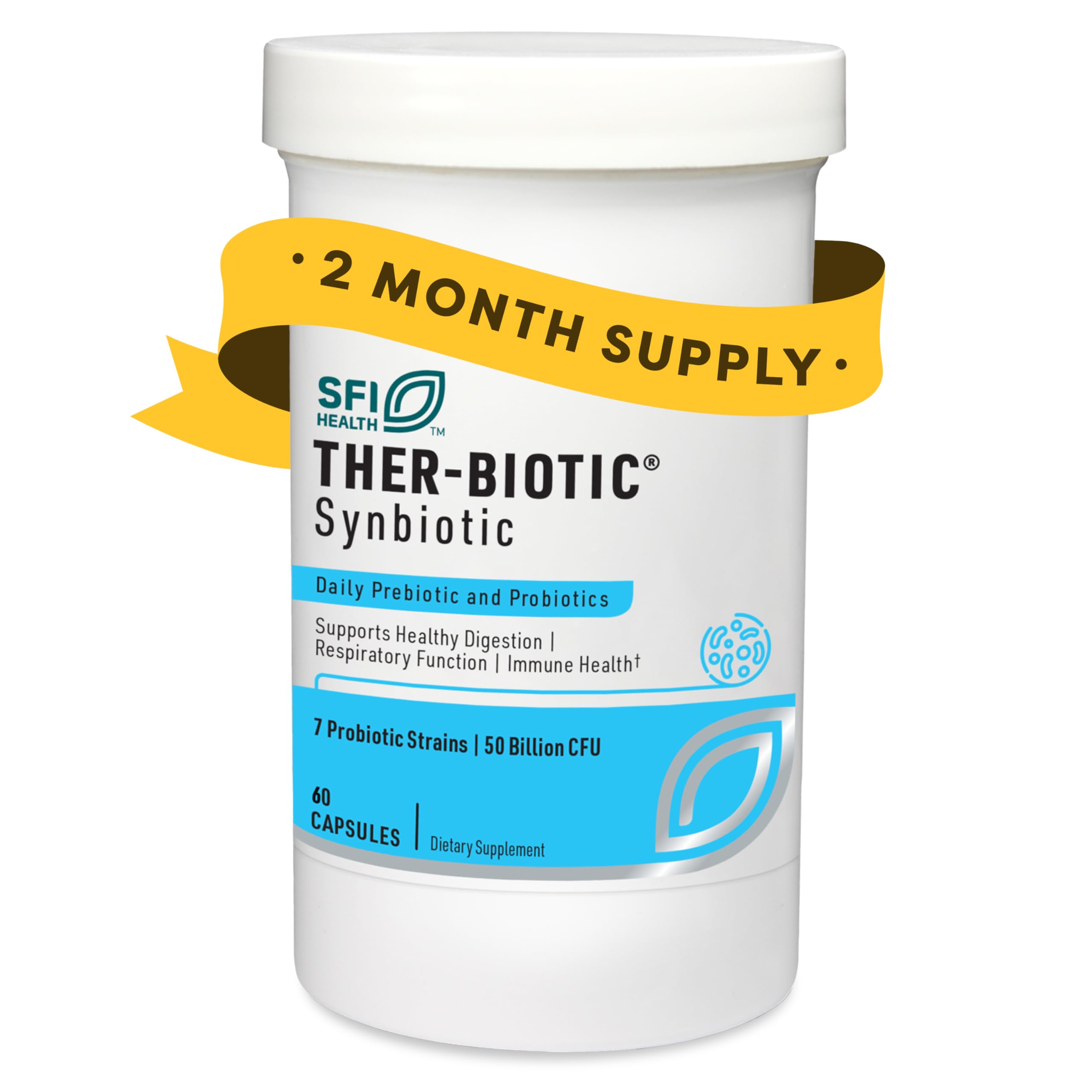 Bouteille Klaire Labs Ther-Biotic prête à soutenir la digestion et l'immunité.