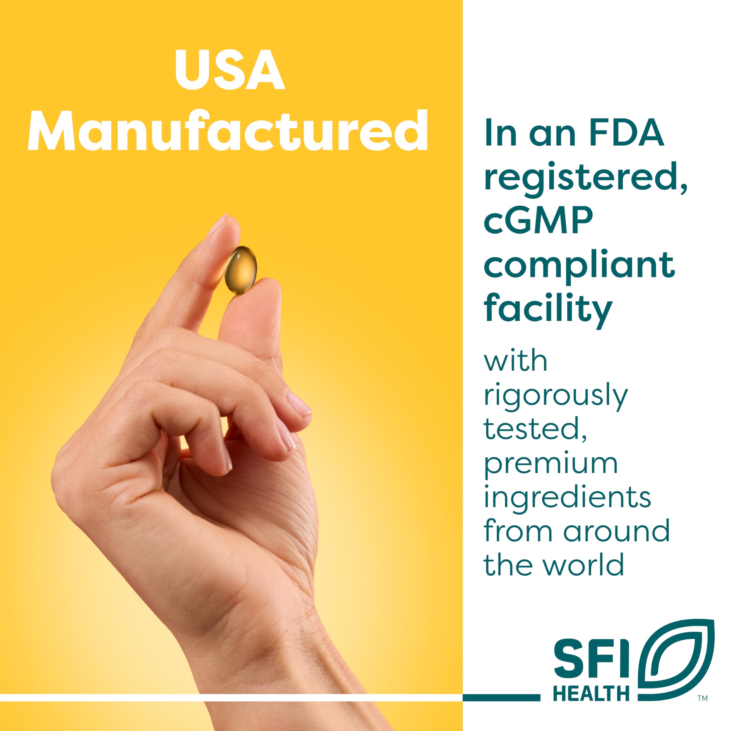 Emballage pratique et compact 100 gélules Omega-3 Mini SFI Health.