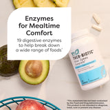 SFI Health Ther-Biotic Vital-Zymes Complete, tableau d’ingrédients et enzymes variées pour absorption potentielle.