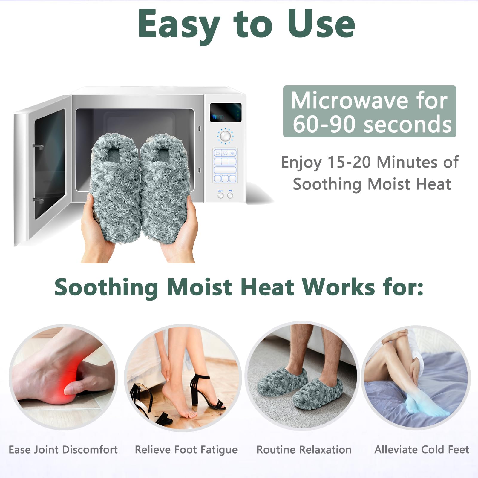 Chaussons microondes Sfiocoopck avec couverture amovible pour entretien facile.