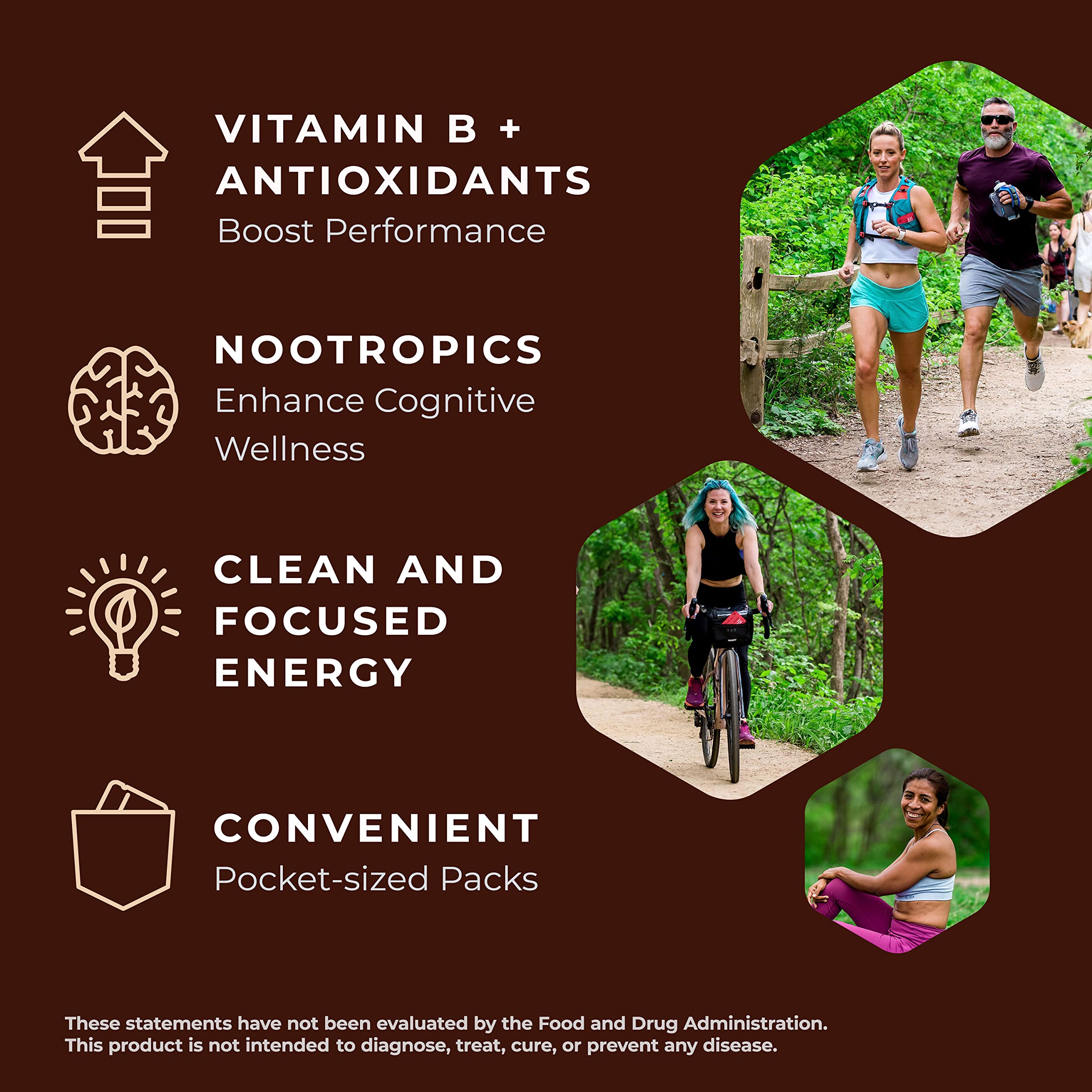 Gommes SGC nootropiques véganes: concentration naturelle et légère.