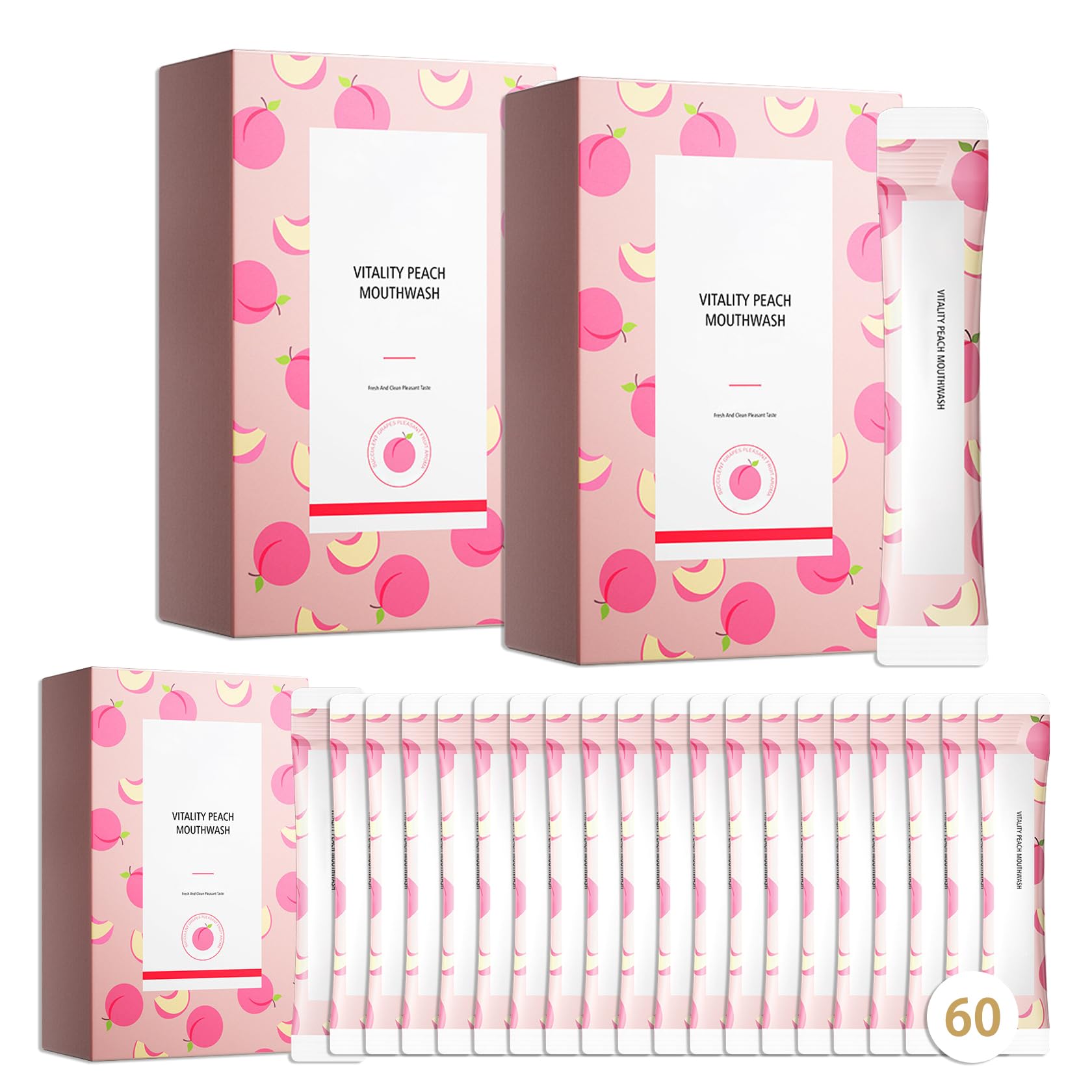 SGZWzhiwei bain de bouche format voyage 60 sachets pour fraîcheur durable en déplacement