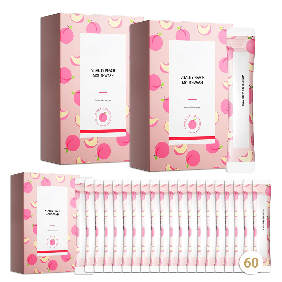 SGZWzhiwei bain de bouche format voyage 60 sachets pour fraîcheur durable en déplacement