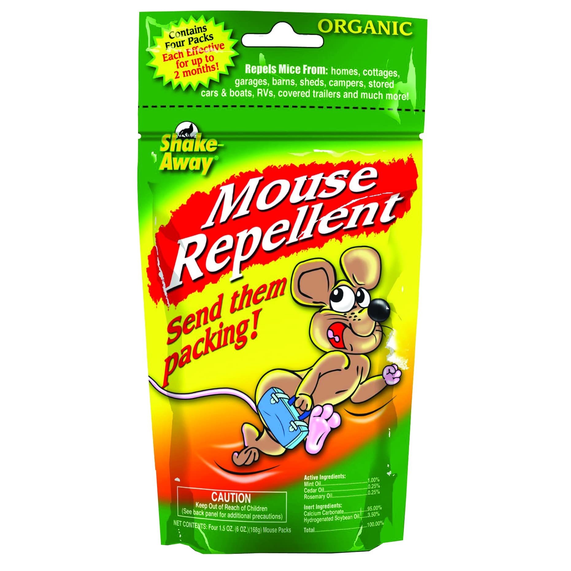 Shake-Away packs répulsifs souris intérieur, sachets prêts à l’emploi pour une protection sans poison.