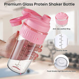 ShakeXpert shaker-verre-24oz balle-melange-inox, mélange homogène rapide.
