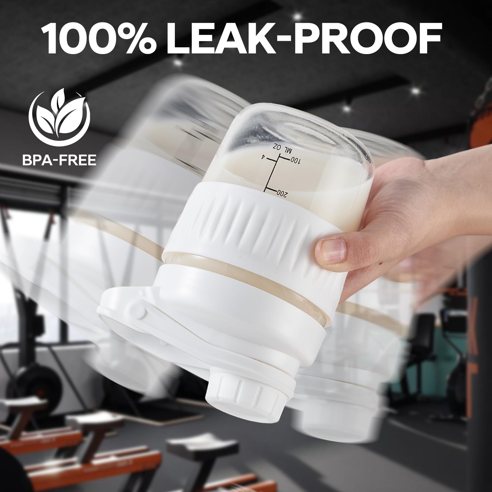 ShakeXpert poignée ergonomique assure une prise sûre pendant l’entraînement