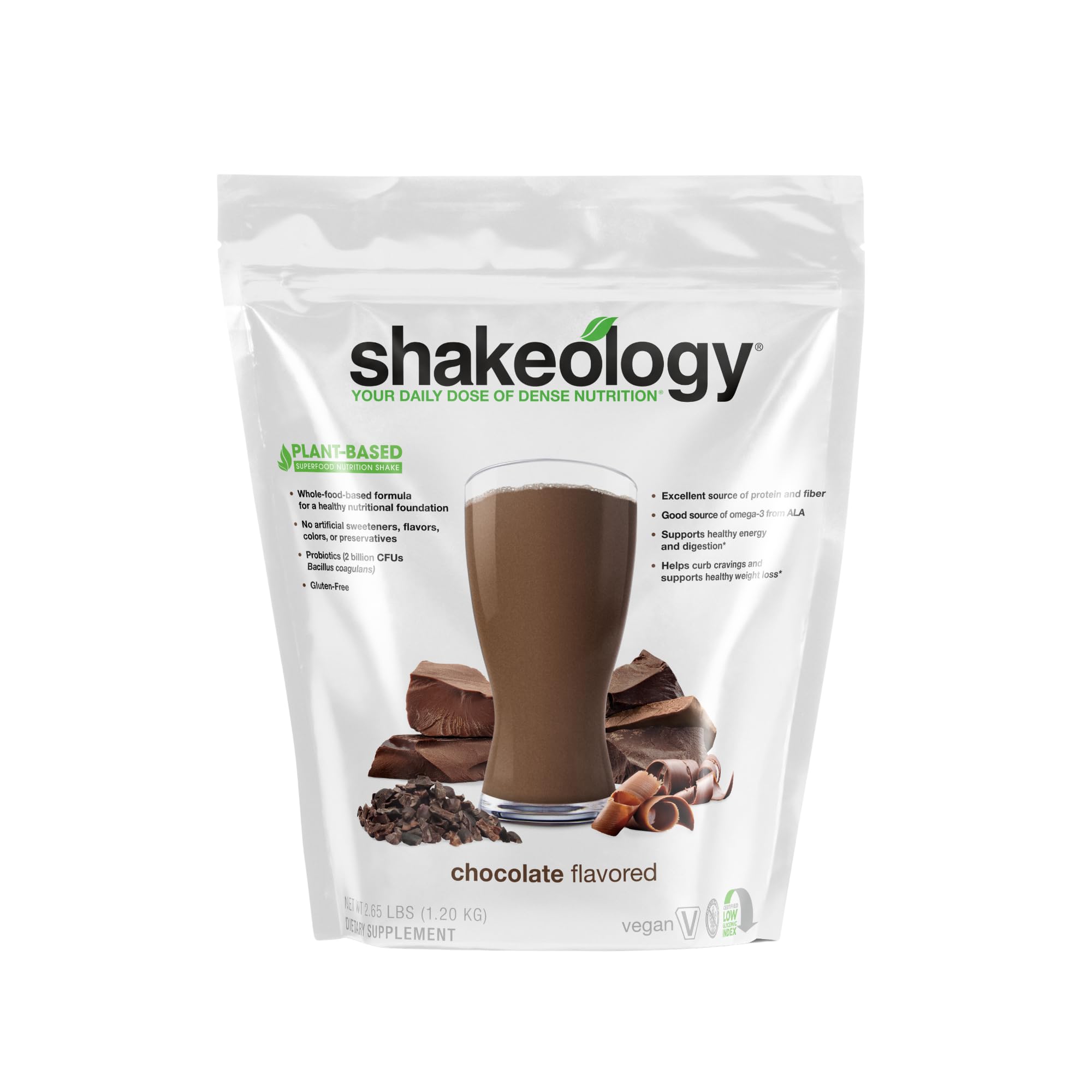 Shakeology Chocolat – poudre protéine végétale, aide à rassasier lors des collations.