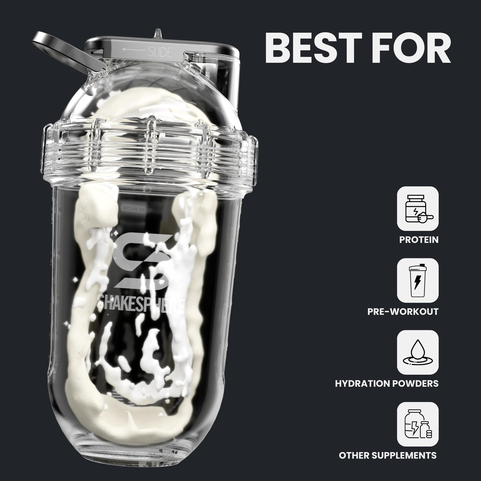 SHAKESPHERE nettoyage rapide grâce à la capsule sans coins.
