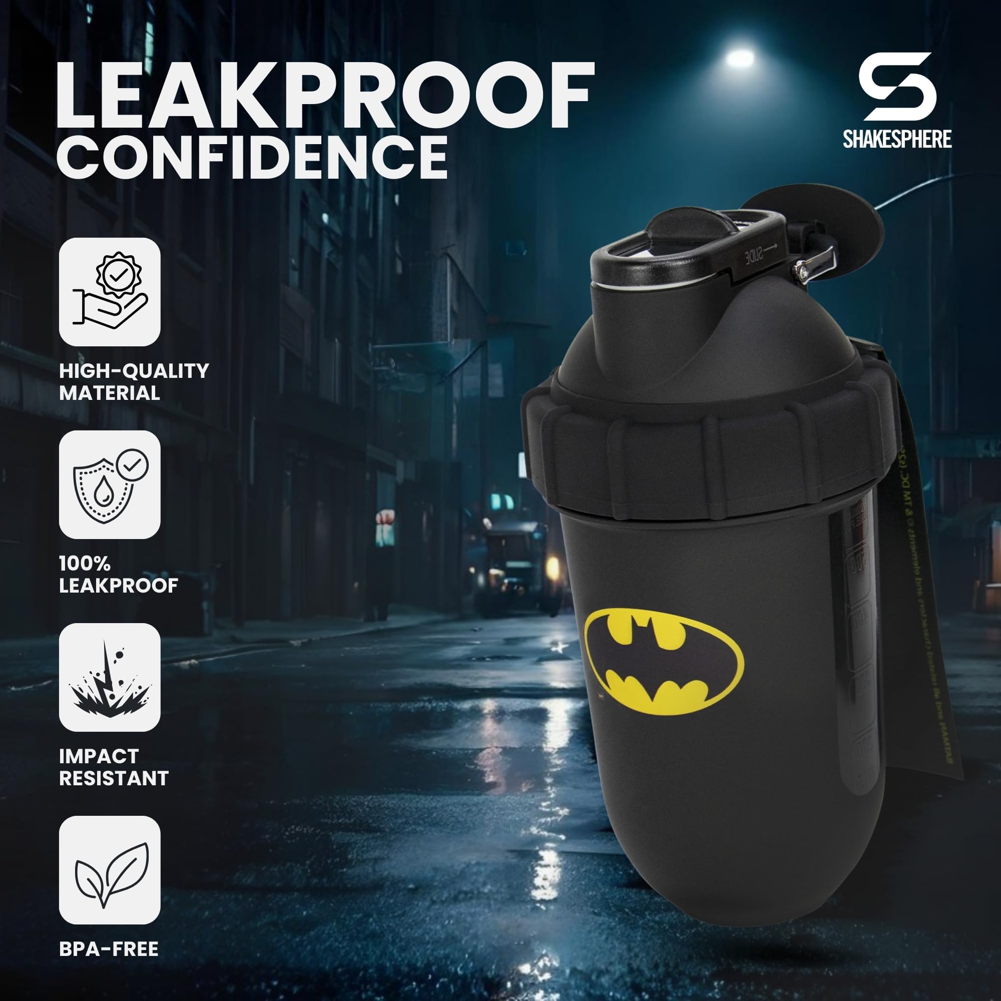 SHAKESPHERE Tritan sans BPA shaker transparent et durable