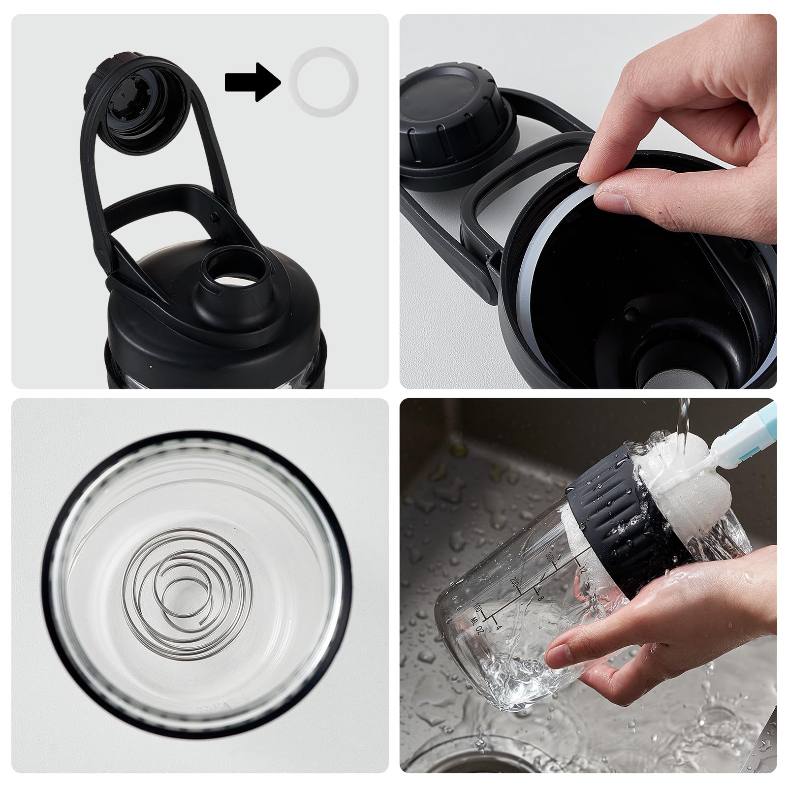 ShakeXpert brosse de nettoyage amovible avec graduation pour un entretien précis.