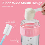 ShakeXpert couvercle etanche verre rose evite les fuites