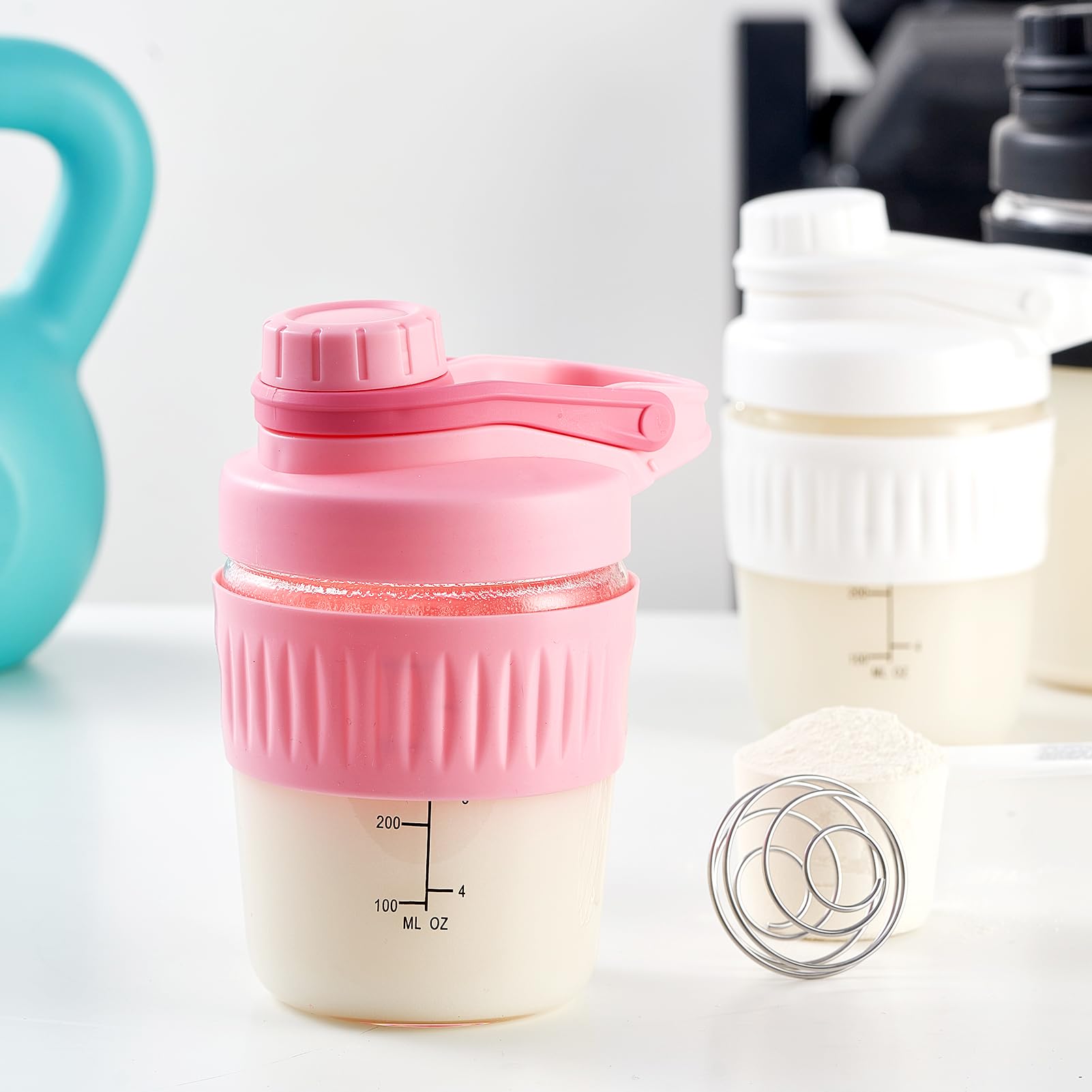 ShakeXpert pack double bouteilles en verre pour salle de sport et voyage.