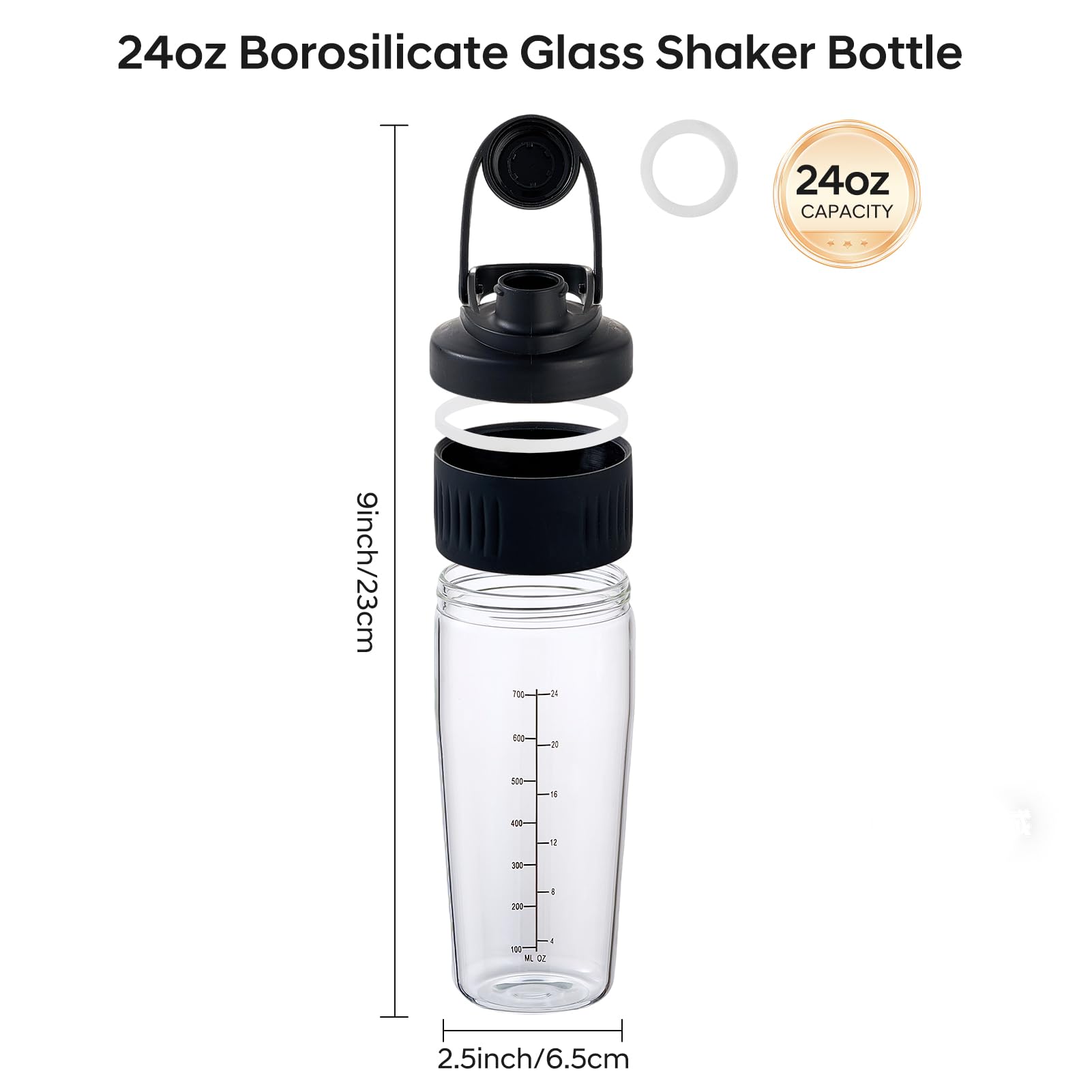 ShakeXpert poignée ergonomique et silicone anti-dérapant facilitant le transport.