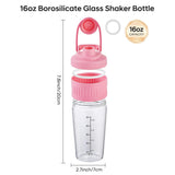 ShakeXpert poignee ergonomique verre rose facilite le transport