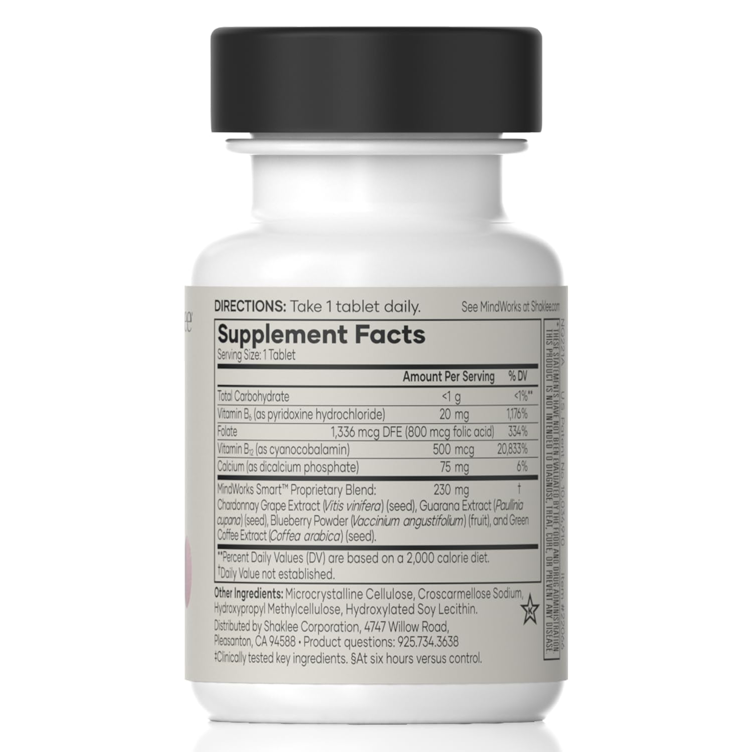 Shaklee MindWorks: tablette gros plan montrant la forme et la texture.