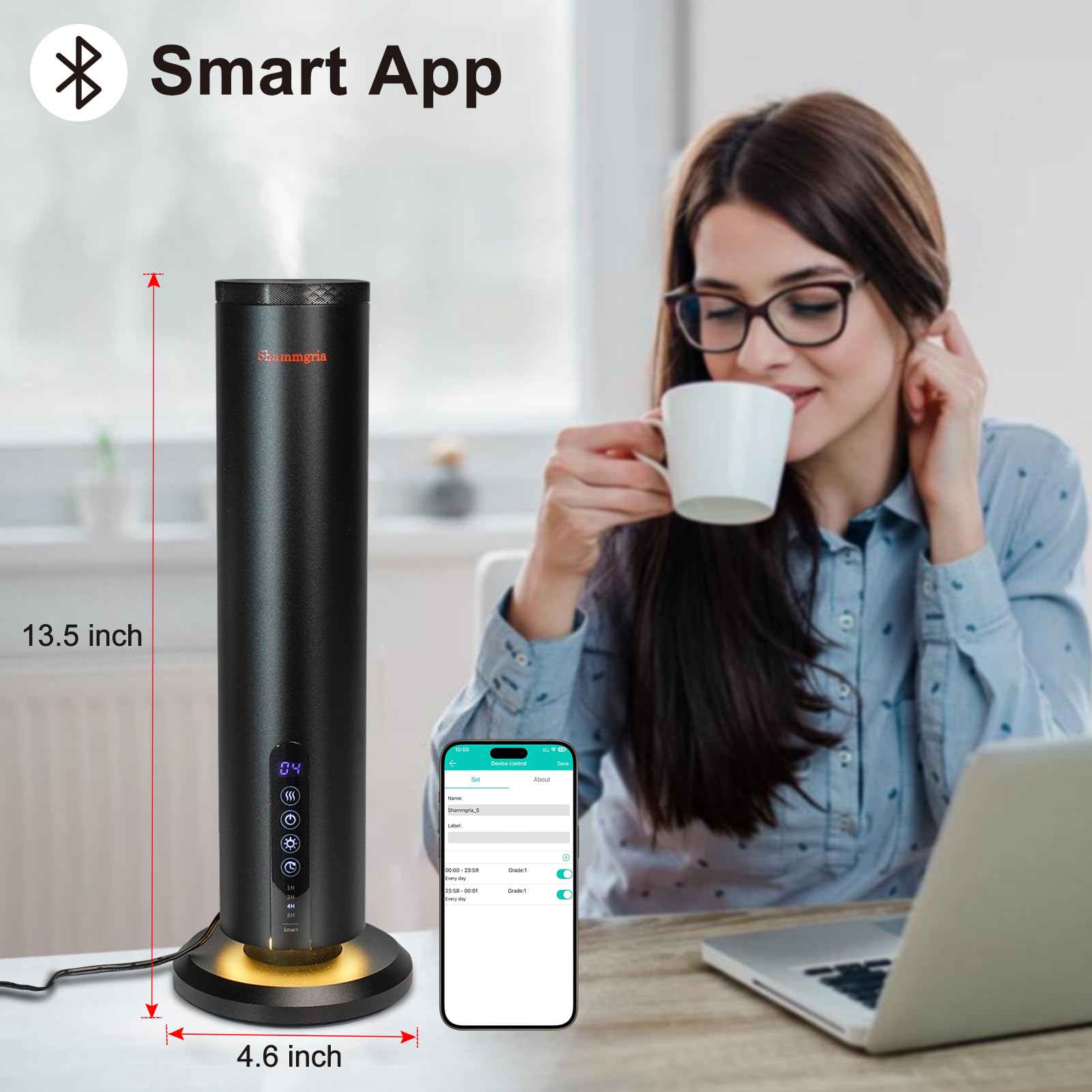Diffuseur Shammgria sûr pour animaux et enfants, sans chaleur.