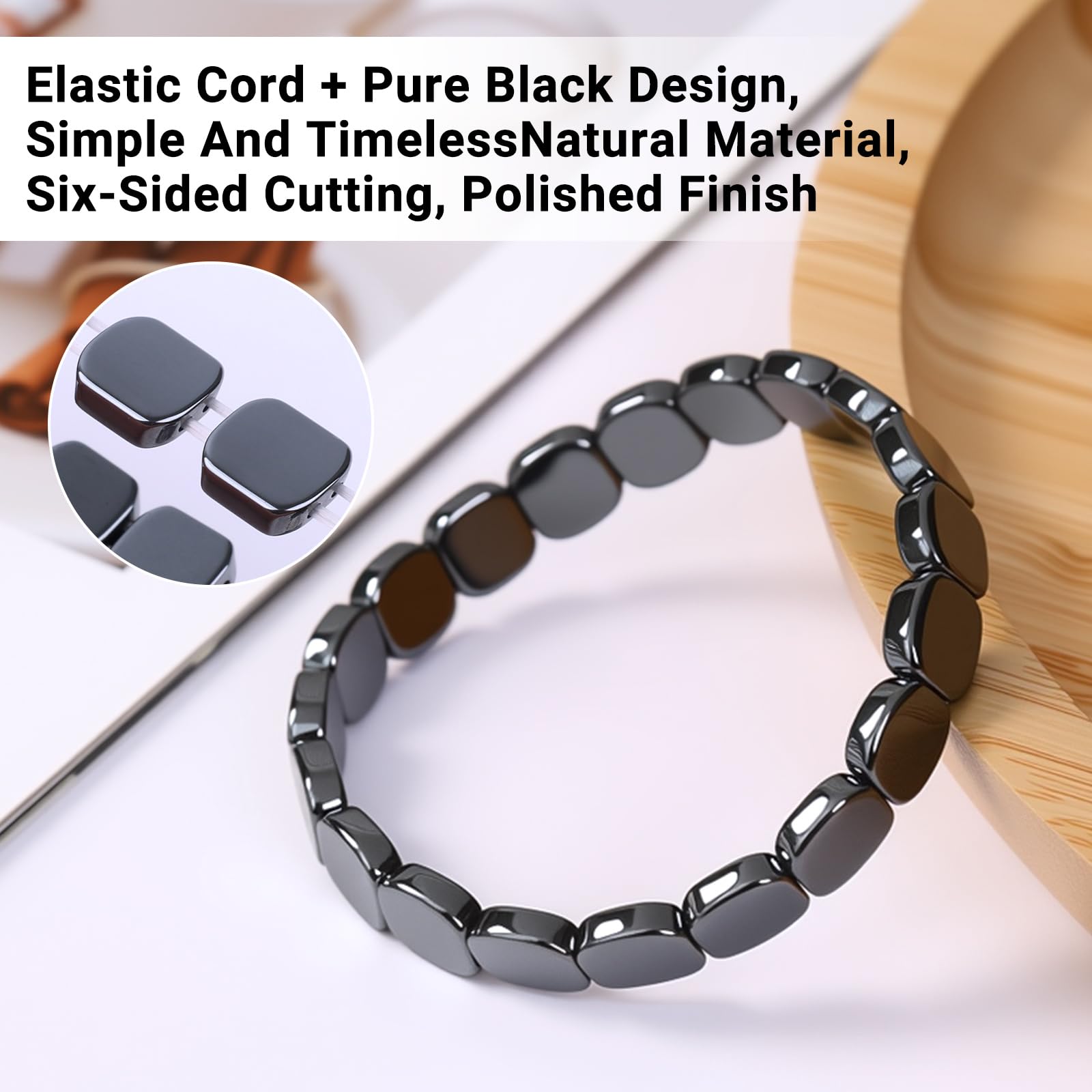 SHANGFEI bracelet hématite homme, design polyvalent pour tous les styles.