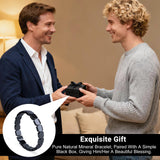SHANGFEI bracelet hématite homme, look quotidien sobre et élégant.