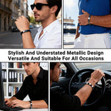 SHANGFEI bracelet hématite homme, taille élastique adaptable pour tous les poignets.