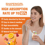 SHAPEINGIRL Gommes Calcium Citrate - texture fruitée et goût naturel.