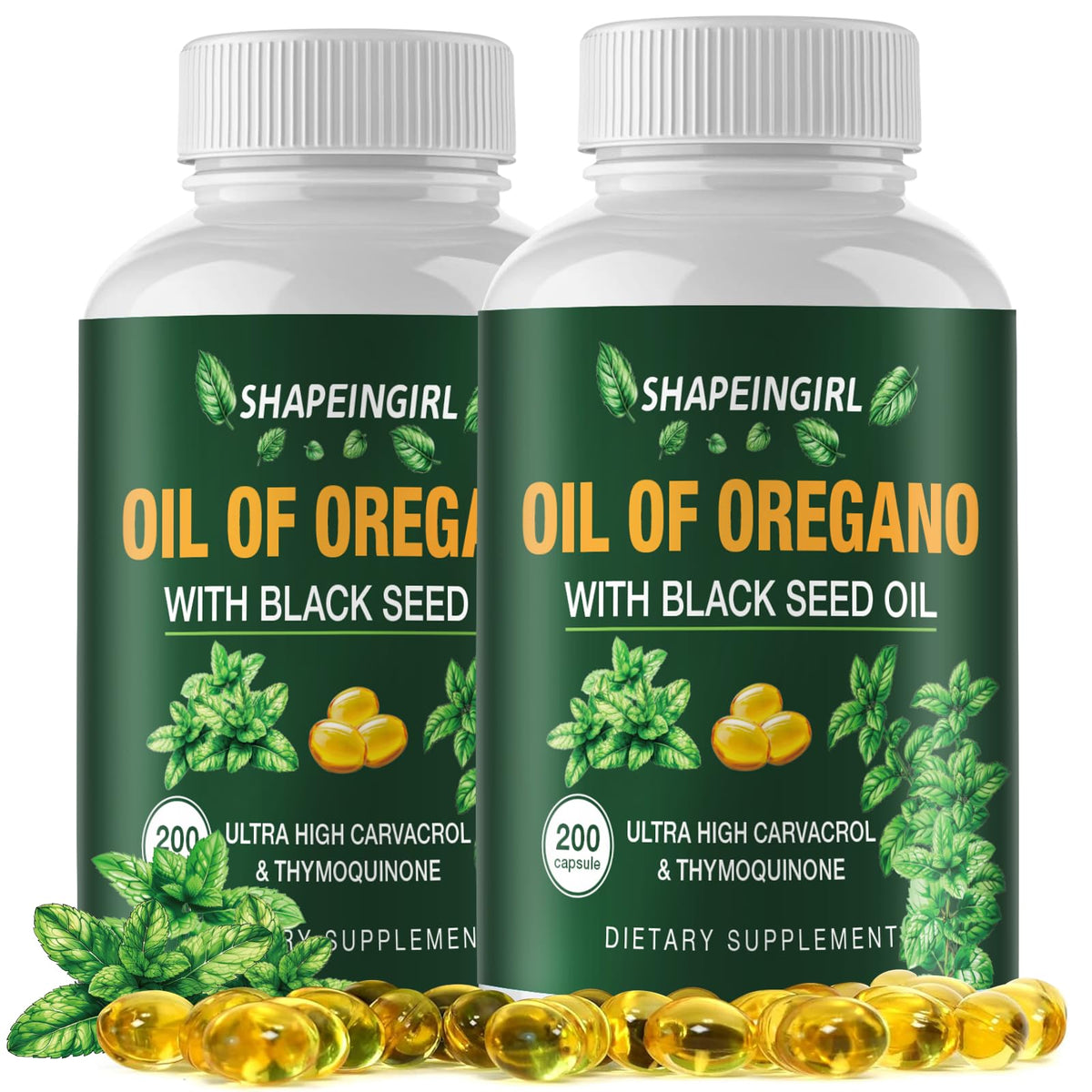 SHAPEINGIRL huile d'origan bio en bouteille, usage quotidien pratique.