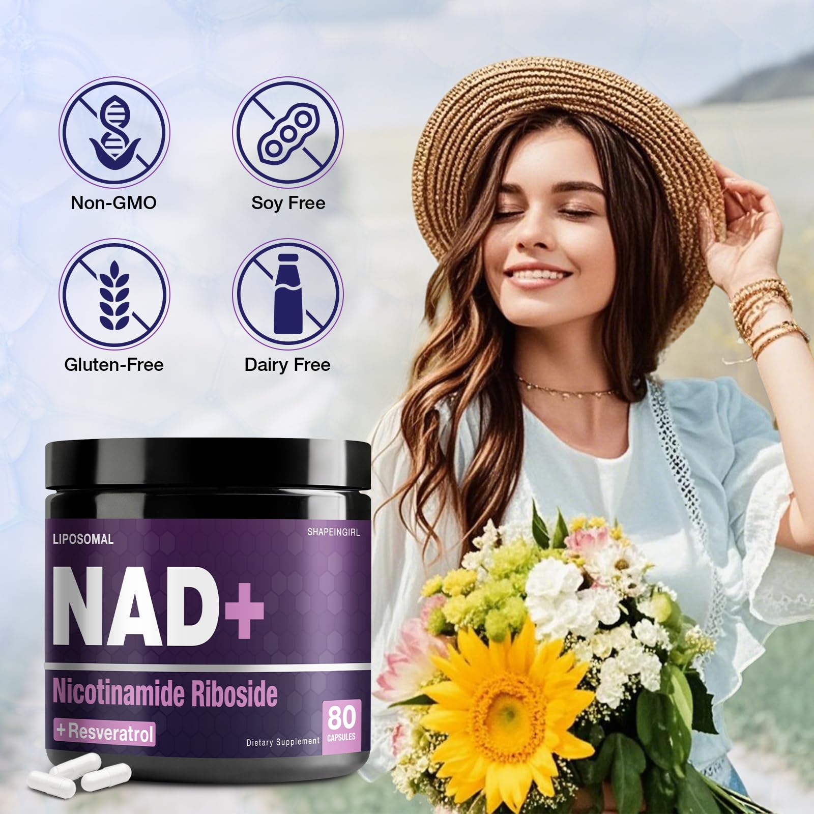 Rituel quotidien SHAPEINGIRL NAD, facile à intégrer dans votre routine.