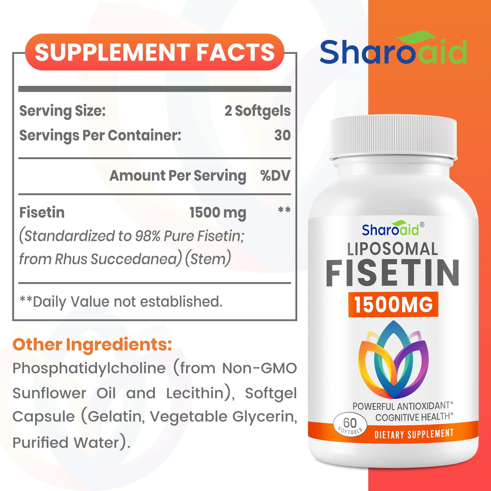 Sharoaid Fisetine liposomale: routine bien-être pour adultes.