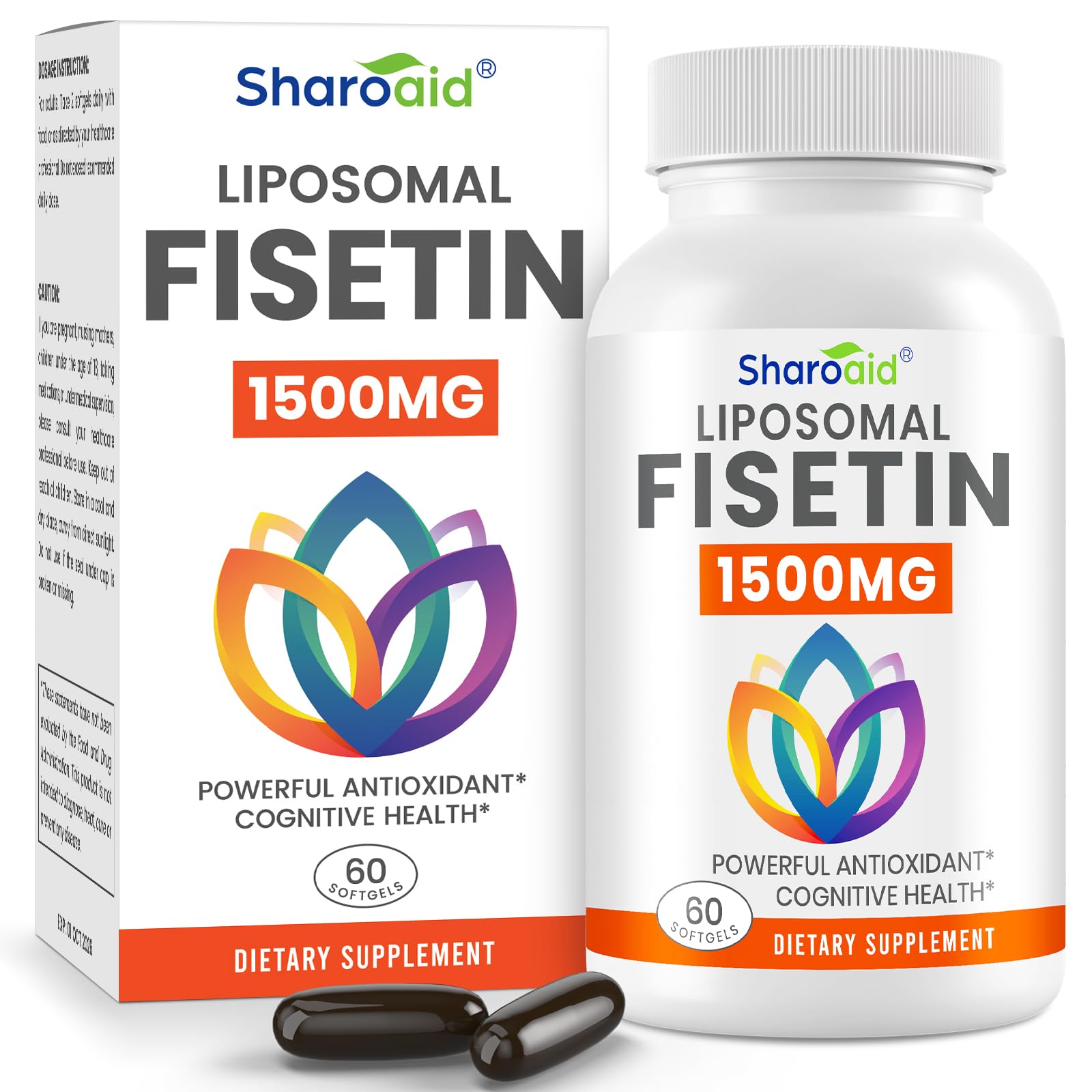 Sharoaid Fisetine liposomale : bouteille prête à l'emploi favorisant l'absorption.