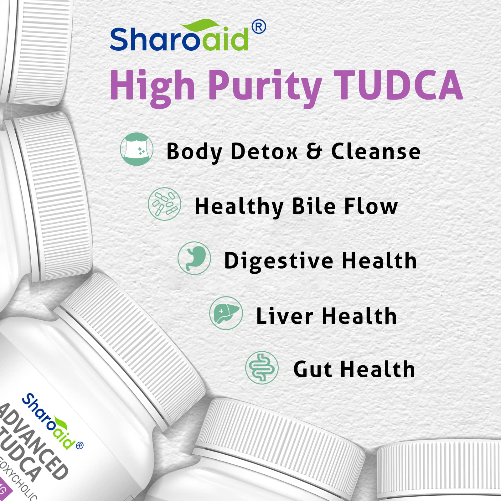 Formulation Sharoaid Tudca sans OGM et sans gluten.