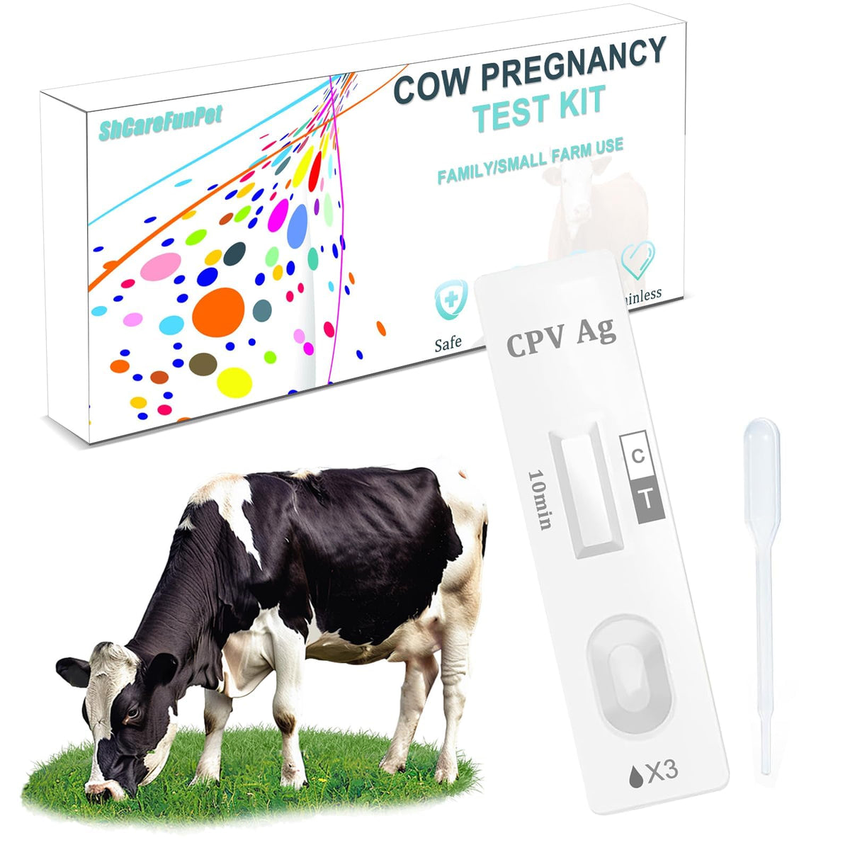 ShCareFunPet kit-test-grossesse-vache-boite – test rapide et pratique à domicile