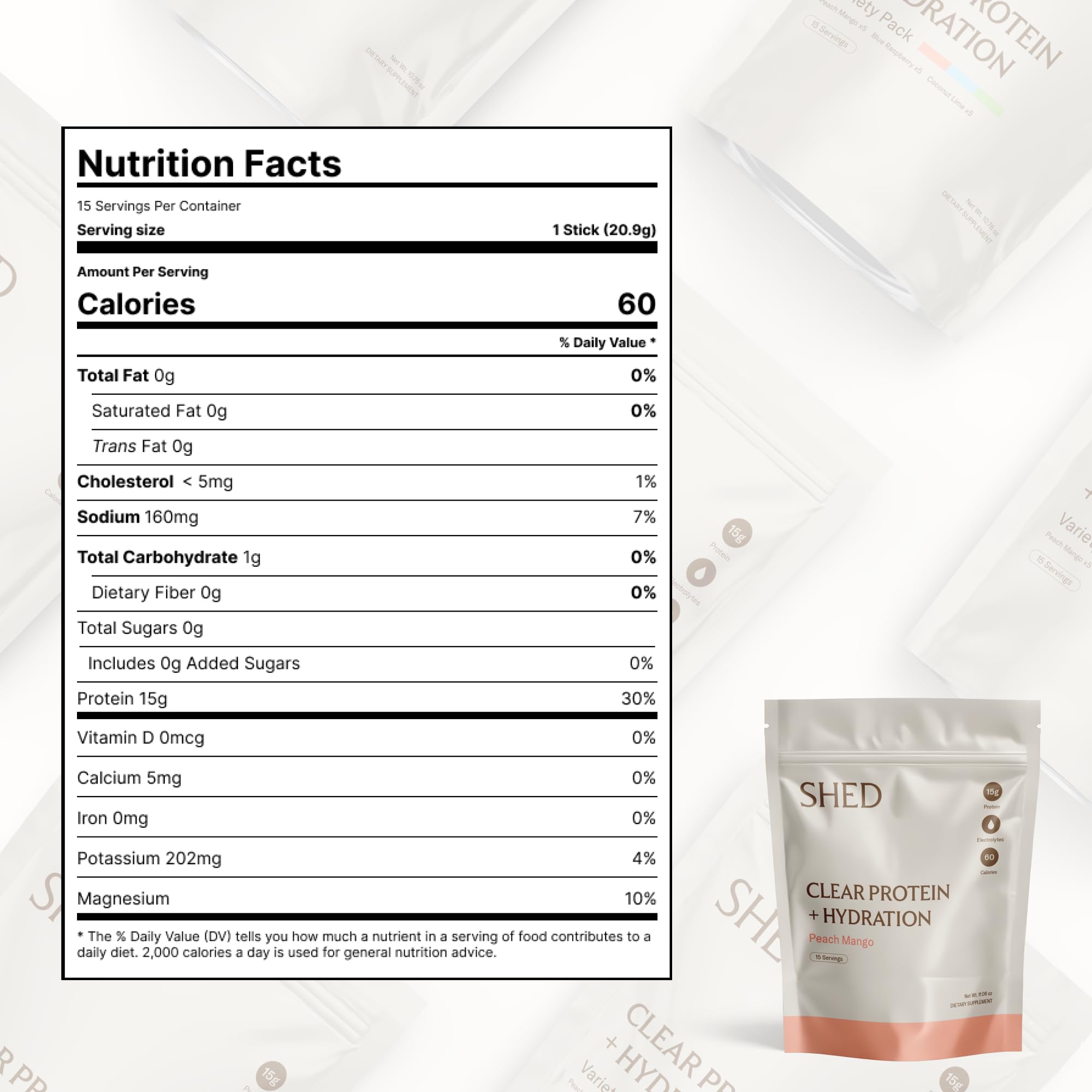 Shed Nutrition pack saveurs offre trois options rafraîchissantes.