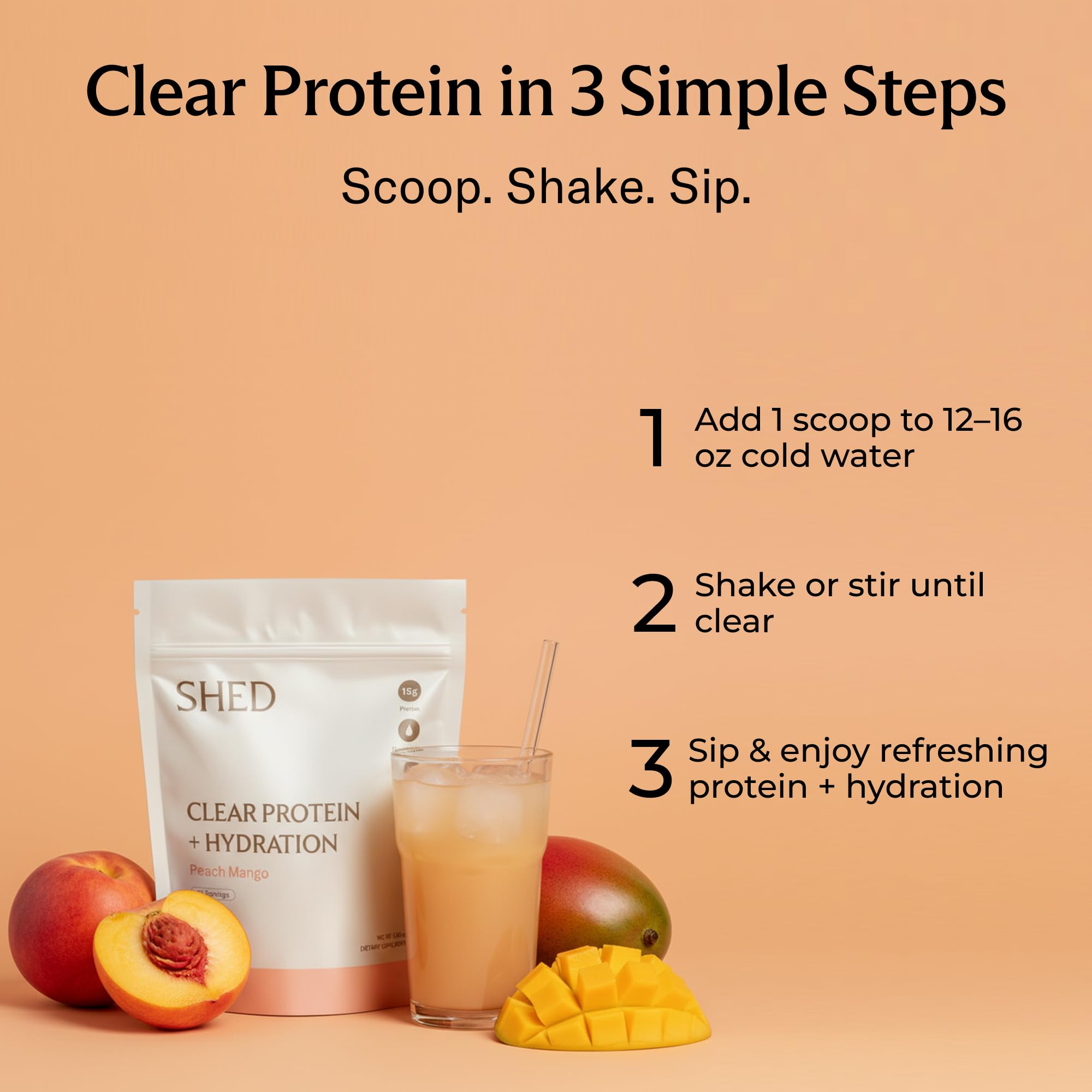 Shed Nutrition sachet dosage pratique pour les entraînements.