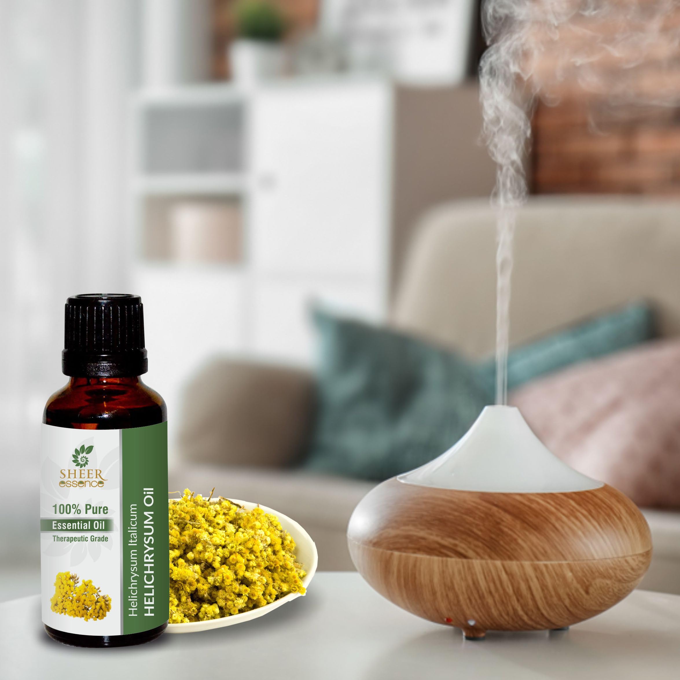 Arôme délicat Sheer Essence Helichrysum avec notes foin et miel.