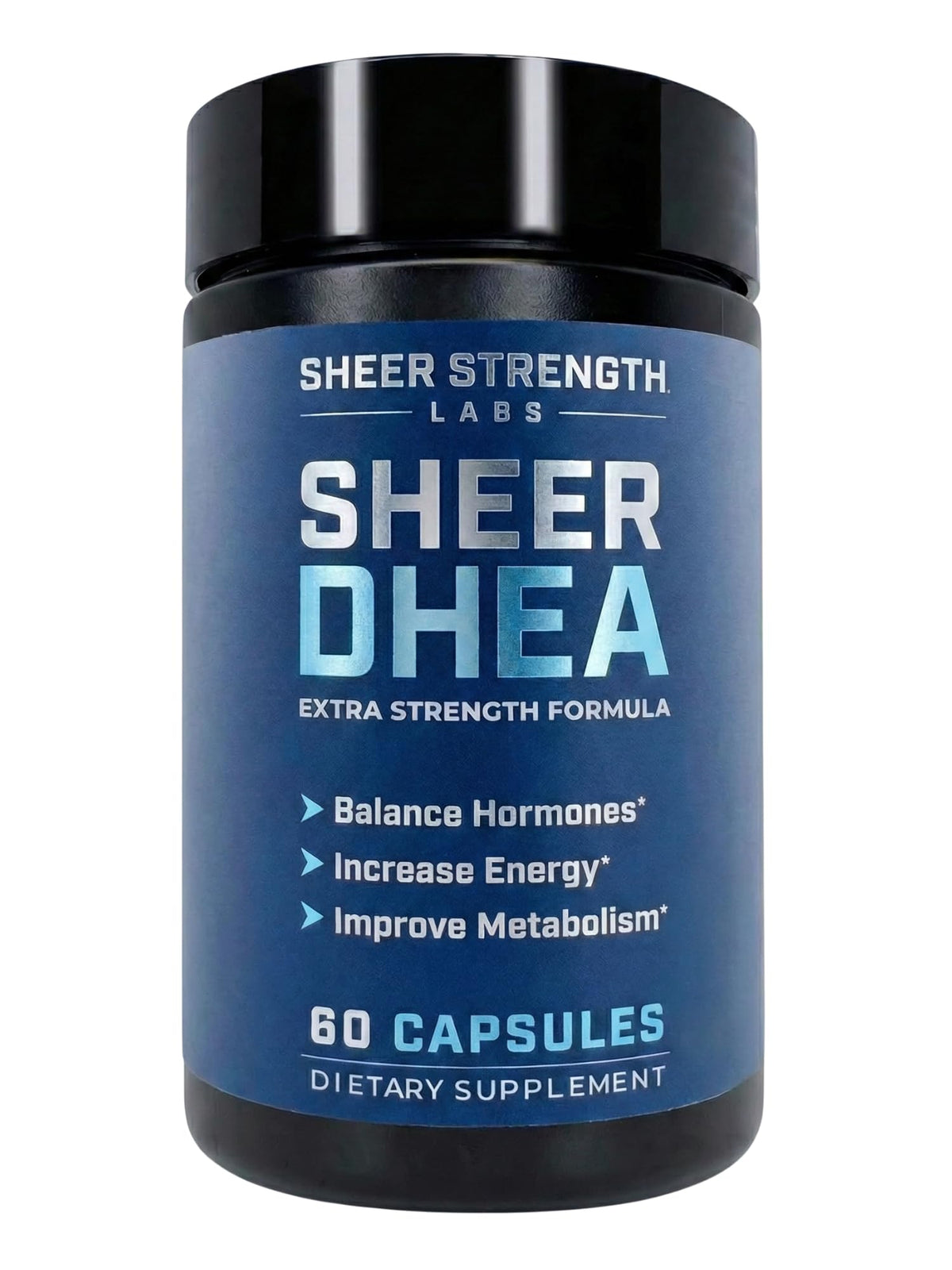 Sheer Strength DHEA 100 mg – bouteille prête à l’emploi pour une énergie quotidienne potentielle.