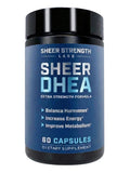 Sheer Strength DHEA 100 mg – bouteille prête à l’emploi pour une énergie quotidienne potentielle.