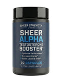 Sheer Alpha T-Booster dans son flacon, soutien potentiel à l'énergie et à la forme.