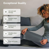 Utilisation dos et épaule avec compresse gel Sherpa Therapy gris