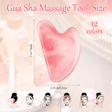 Sherr Gua Sha Coeur Résine Bleu Pâle, design élégant pour relaxation du visage.