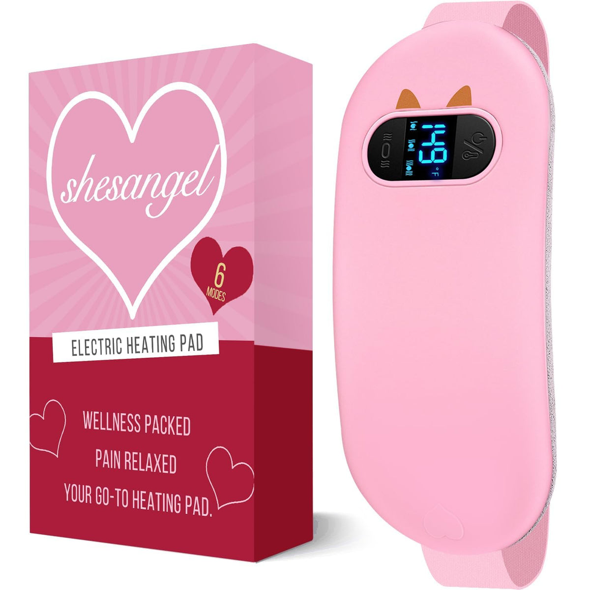 Shesangel compresse thermique portable: soulage rapidement les douleurs menstruelles sans fil.